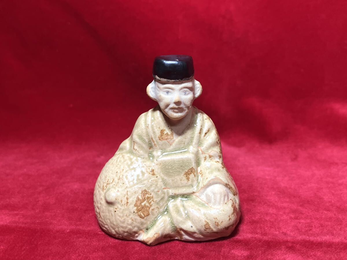  antique Matsuo .. ceramics . thing seat image doll earth doll objet d'art ornament . person haiku old fine art era thing 