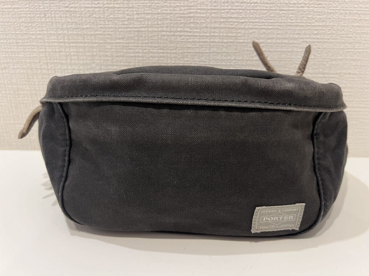 ★日本製★PORTER★ポーター★吉田カバン★BEAT WAIST BAG(S)★ビートウエストバッグ★斜め掛け★コットンキャンバス★ブラック★黒★_画像2