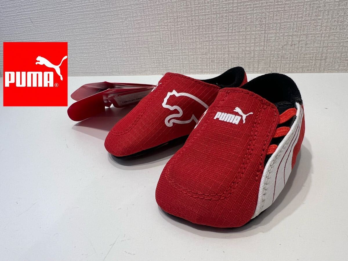 ★未使用タグ付き★PUMA★プーマ★ファーストシューズ★ベビーシューズ★靴★スリッポン★レッド★赤★US3★11.0cm★181847 01★_画像1