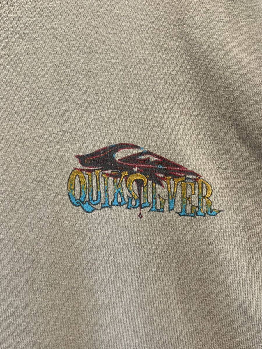 ★90s★USA製★シングルステッチ★QUIKSILVER★クイックシルバー★半袖Tシャツ★バックロゴ★ビッグロゴ★カーキ★Mサイズ★ヴィンテージ★_画像7