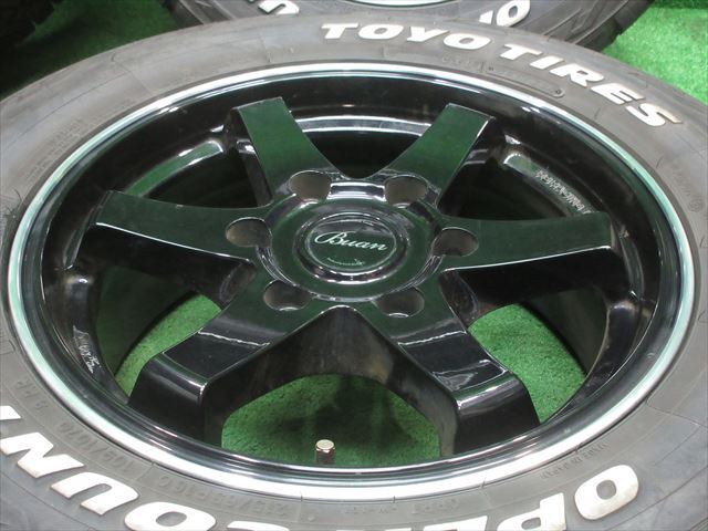 中古 ホイールタイヤ 4本 215/65R16 2020年製 7分山 【美品】KBレーシング ラジアル タイヤ TOYO オープンカントリー R/Tの画像3