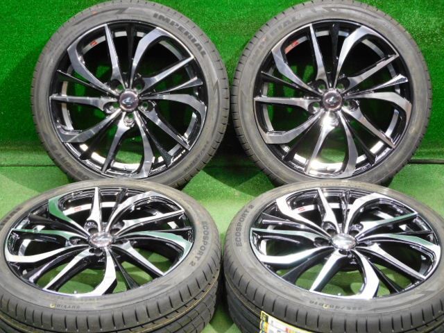 【新品タイヤセット 在庫特価品】Weds レオニス TE 18インチ 7J+47 5H100 225/40R18 22年製 プリウス等_画像1