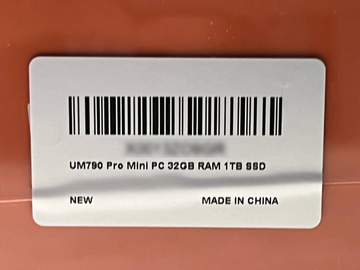 未開封新品♪ MINISFORUM UM790Pro 高性能ミニPC / AMD Ryzen9 7940HS / 32GB / 1TB の画像4