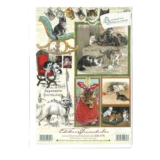 ne that greeting card Cat Germany made postcard lame picture postcard antique style cat cat picture postcard miscellaneous goods patamin