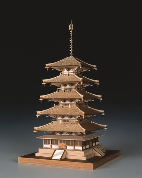 新しく着き ウッディージョー 1/150 法隆寺 五重塔 建築物 - www