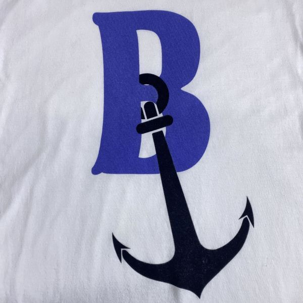 BULEBULE ブルーブルー マリン イカリ ロゴ Tシャツ サイズ１ ホワイト 日本製 匿名配送_画像7