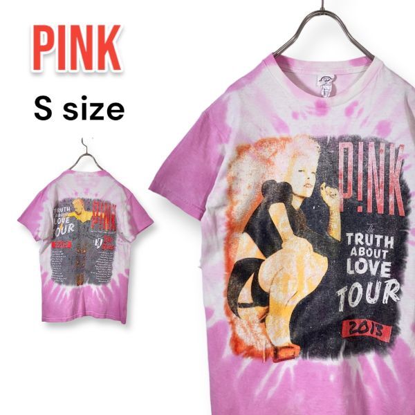 PINK TRUTH ABOUT LOVE TOUR 2013 半袖Tシャツ Sサイズ ピンク ツアー Tシャツ デルタ 匿名配送_画像1