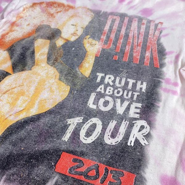 PINK TRUTH ABOUT LOVE TOUR 2013 半袖Tシャツ Sサイズ ピンク ツアー Tシャツ デルタ 匿名配送_画像10