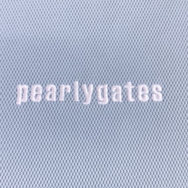 【美品】PEARLY GATES パーリーゲイツ 吸汗/速乾 ハーフジップ 半袖 シャツ サイズ５ グレー 刺繍 大きいサイズ_画像6