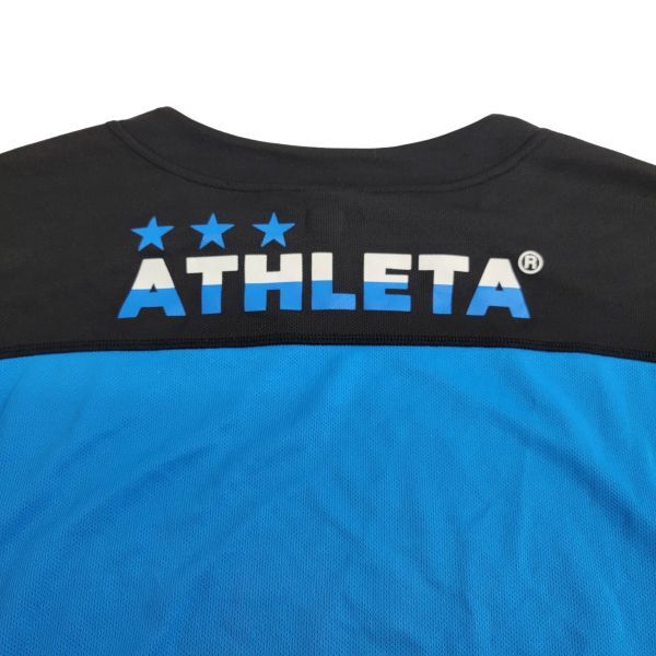 ATHLETA アスレタ ビッグロゴ 半袖 Tシャツ Oサイズ 黒/紺 トレシャツ ゲームシャツ サッカー 部活 大きいサイズ 匿名配送の画像7
