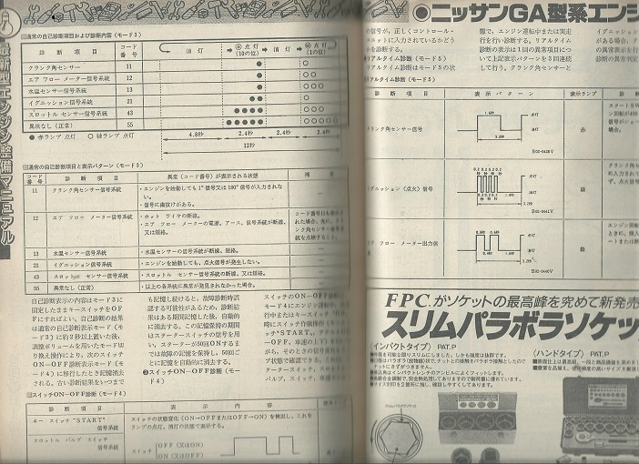 オートメカニック「車種別整備マニュアル 日産GA型系エンジン」B12サニー/パルサー/ラングレー/リベルタビラ／ローレルスピリット_画像6