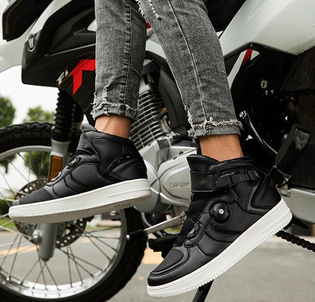 バイクブーツ オートバイ靴 メンズ ライディングシューズ プロテクター 保護 カジュアル 通気性 耐磨耗性 滑り止め カーキ 24cm~27.5cm_画像9