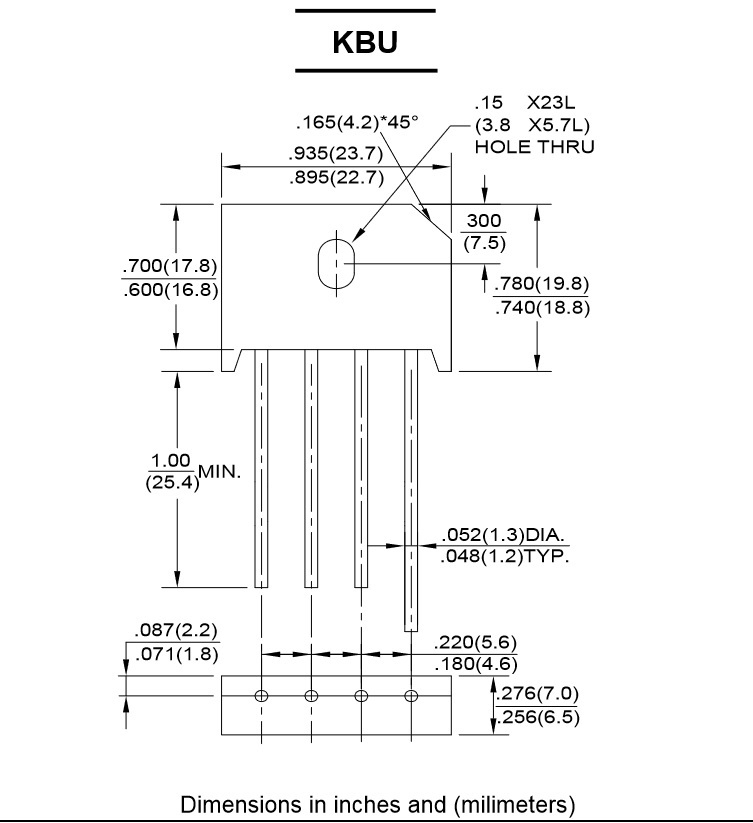 KBU2510 整流用 単相ブリッジダイオード 1000V 25A _画像2