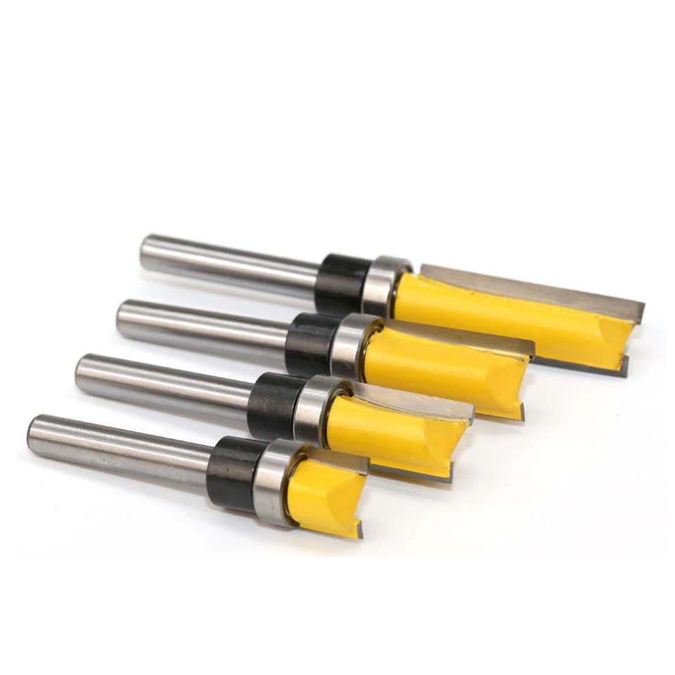  woodworking groove router bit trimmer axis car nk6.35mm cutter endmill ho zo hole 4 pcs set 