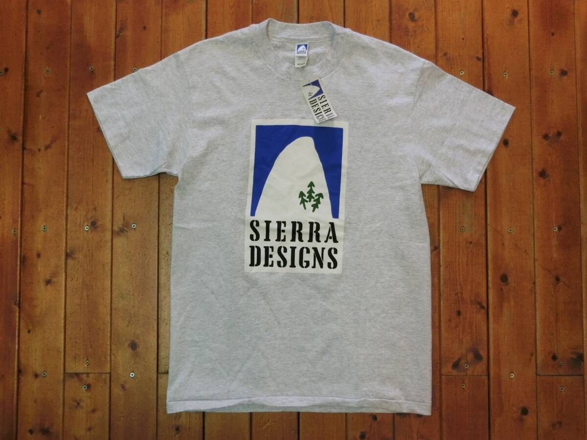  rare!! 90s dead stock SIERRA DESIGNS Sierra USA made three tree T-shirt M/AB886