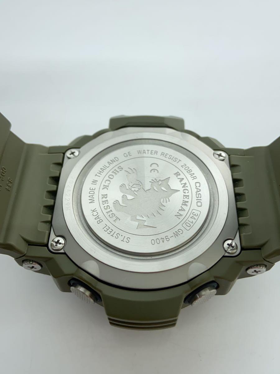 CASIO◆ソーラー腕時計/デジタル/ラバー/KHK/GW-9400-3DR/RANGEMANの画像3