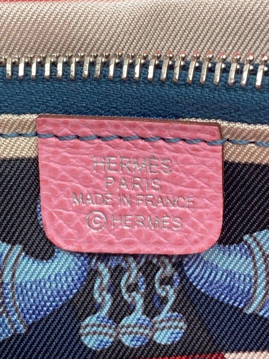 HERMES◆エルメス/長財布/-/PNK/レディース_画像3