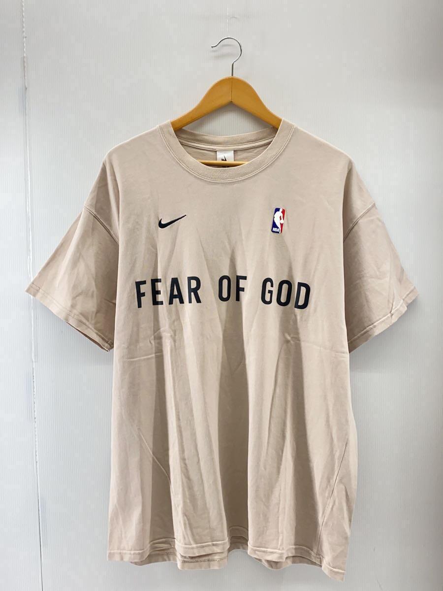 FEAR OF GOD◆×NIKE/Tシャツ/L/コットン/BEG/cu4699-140/NBA_画像1
