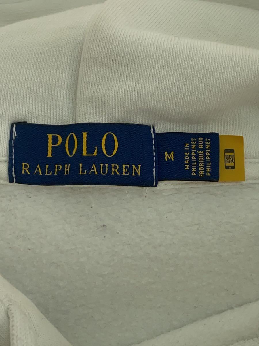 POLO RALPH LAUREN◆パーカー/M/コットン/WHT/プリント//_画像3