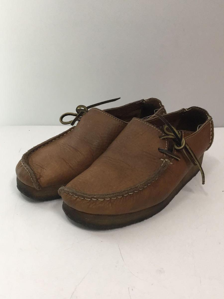 Clarks◆モカシンシューズ/クレープソール/US7.5/BRW/レザー/500629//_画像2