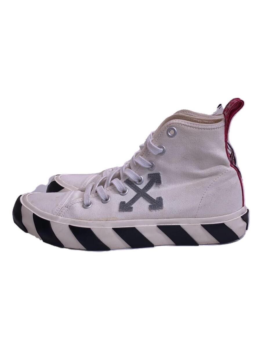 OFF-WHITE◆MID TOP VULCANIZED CANVAS/ハイカットスニーカー/41/WHT//_画像1