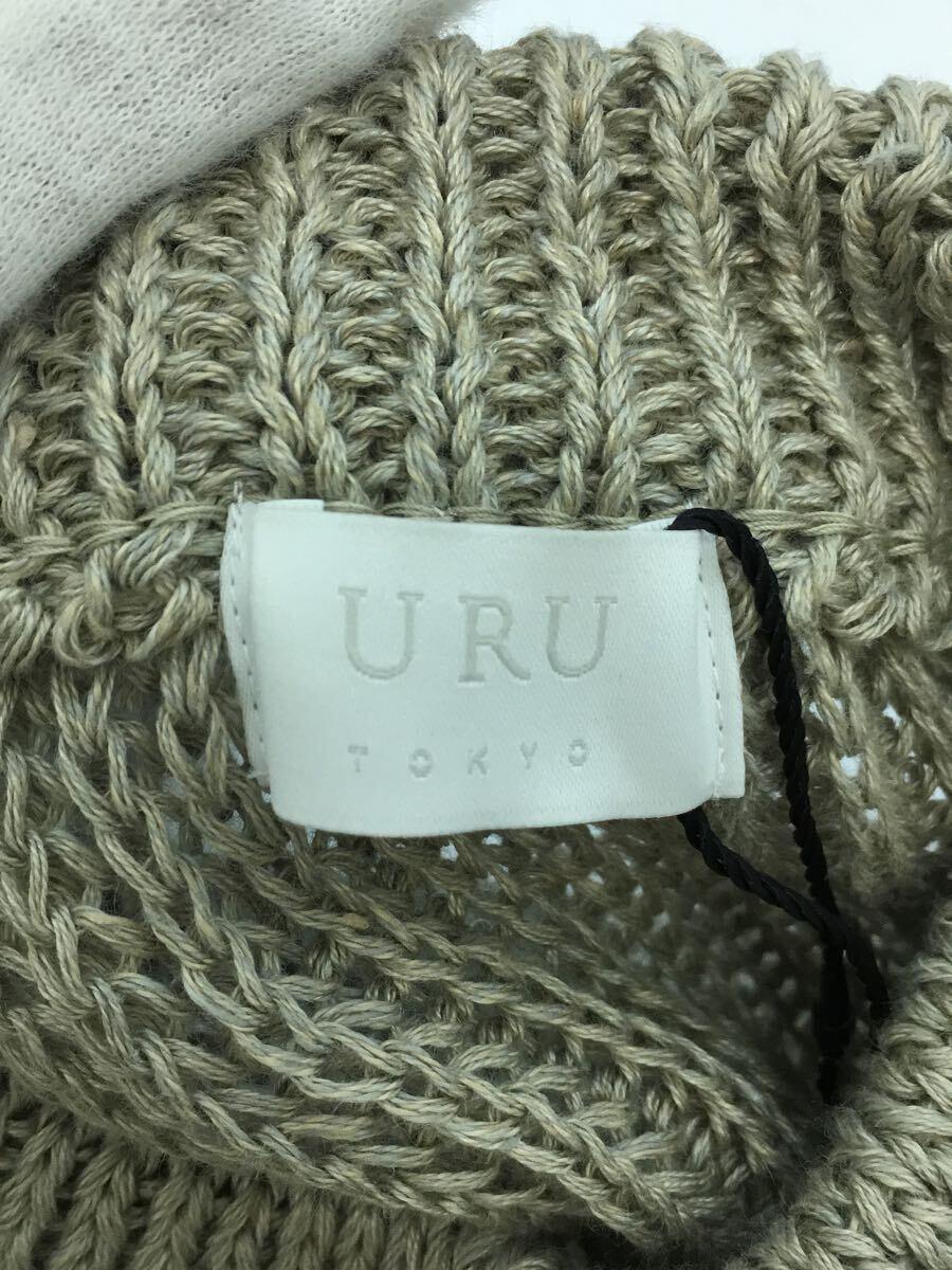 URU◆セーター(薄手)/FREE/リネン/グレー/無地/20SAR01//_画像3