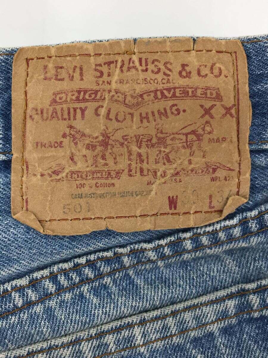 Levi’s◆80s/VINTAGE/USA製/524/ペイント加工/ストレートパンツ/30/デニム/IDG/無地//_画像4