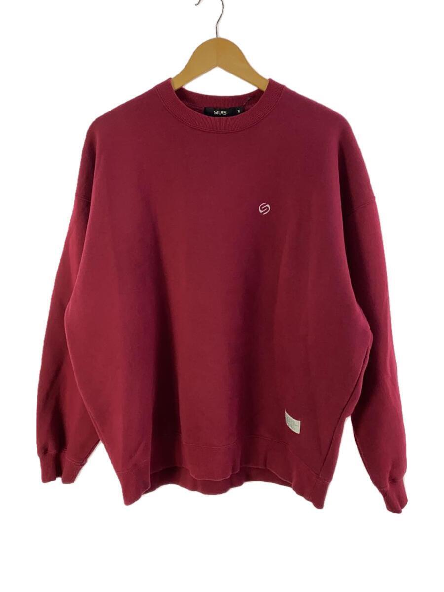 SILAS◆CHEST LOGO BASIC WIDE SWEATSHIRT/M/コットン/RED/110233012002_画像1