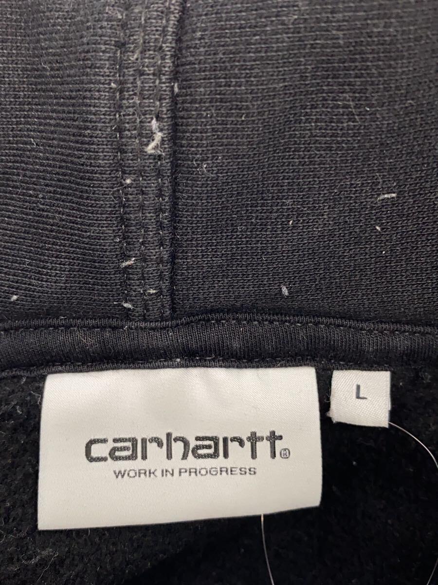 Carhartt◆WIP/HOODED AMERICAN SCRIPT SWEAT/パーカー/L/コットン/BLK/IO28279_画像3