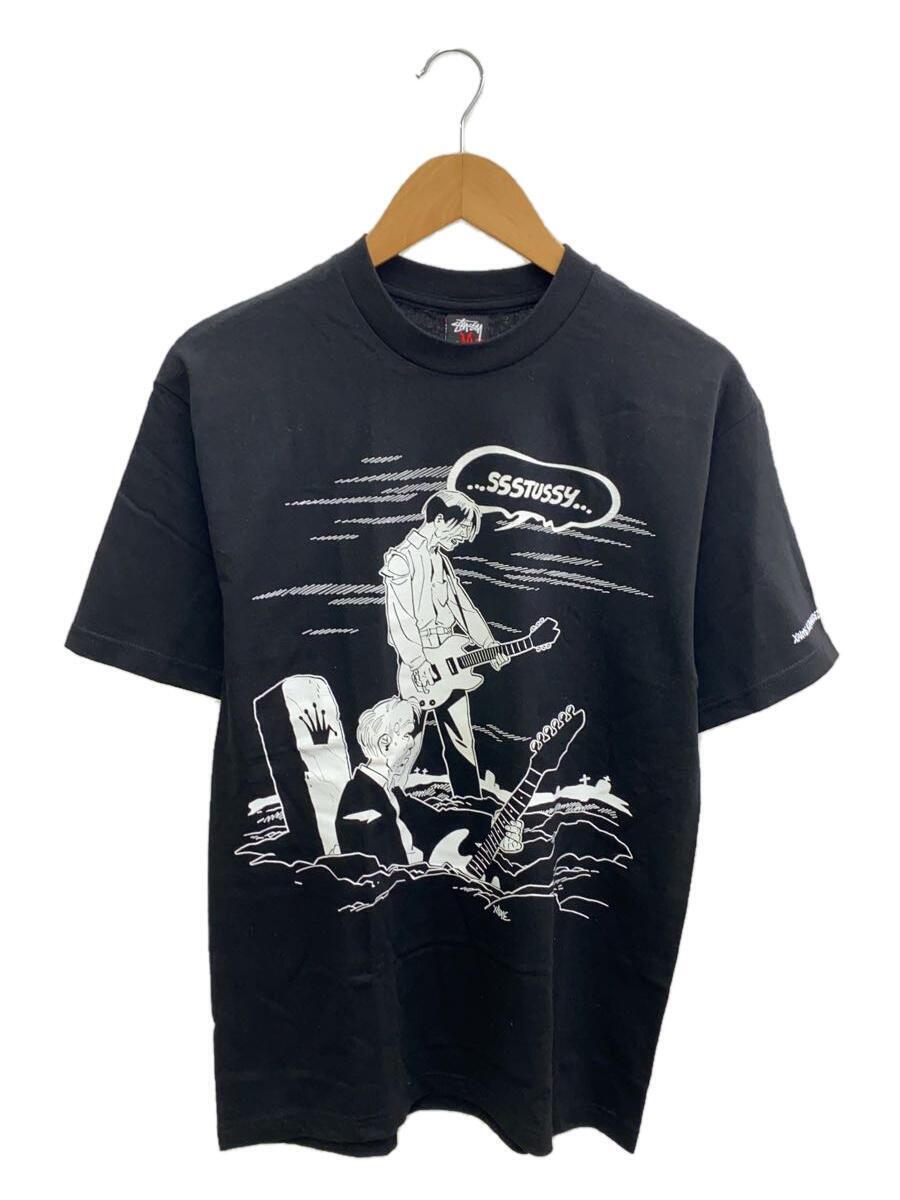 STUSSY◆Tシャツ/M/コットン/BLK_画像1