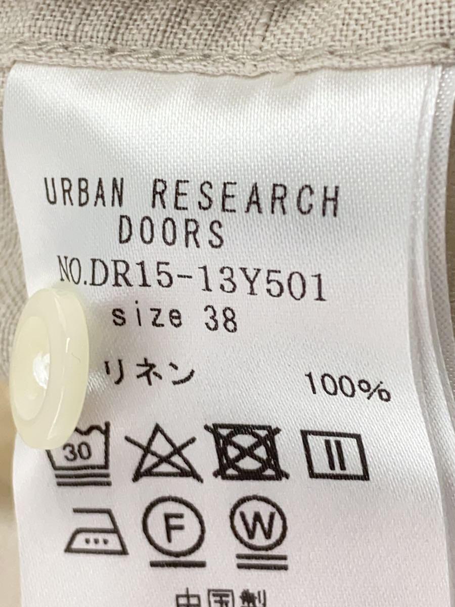 URBAN RESEARCH DOORS◆半袖シャツ/38/リネン/CRM/DR15-13Y501/タグ付き_画像4