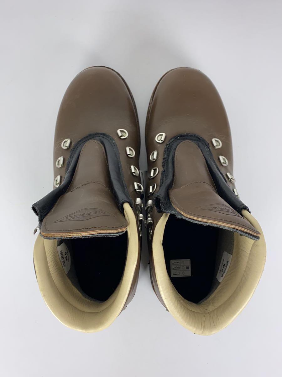 MERRELL◆WOODSMAN/トレッキングブーツ/US9/ブラウン/レザー/j1023_画像3