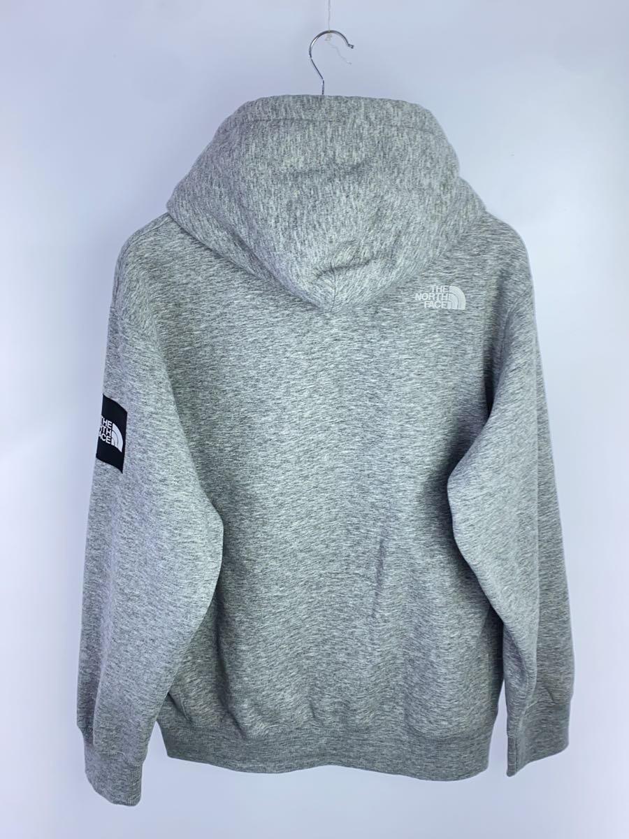 THE NORTH FACE◆SQUARE LOGO HOODIE_スクエアロゴフーディ/L/ポリエステル/グレー_画像2