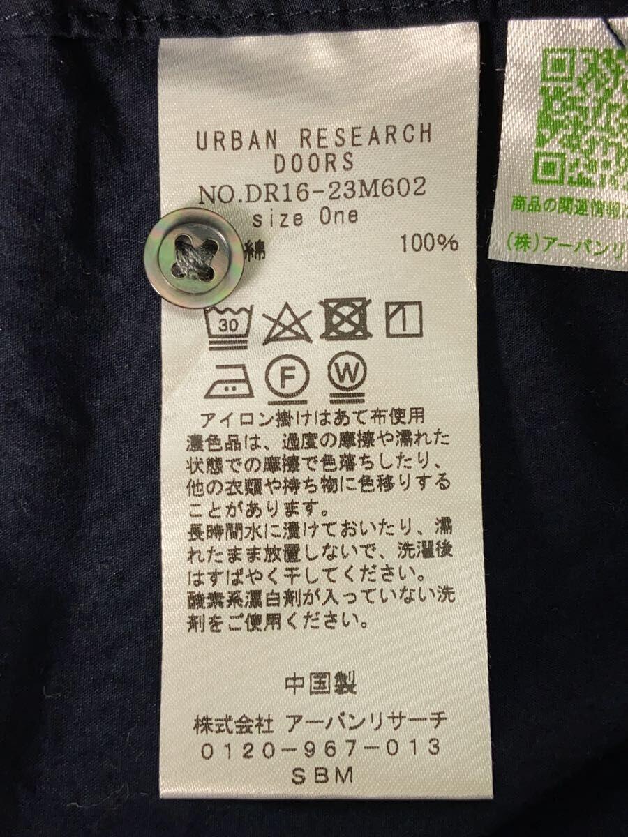 URBAN RESEARCH DOORS◆シャツワンピース/one/コットン/NVY/無地/DR16-23M602