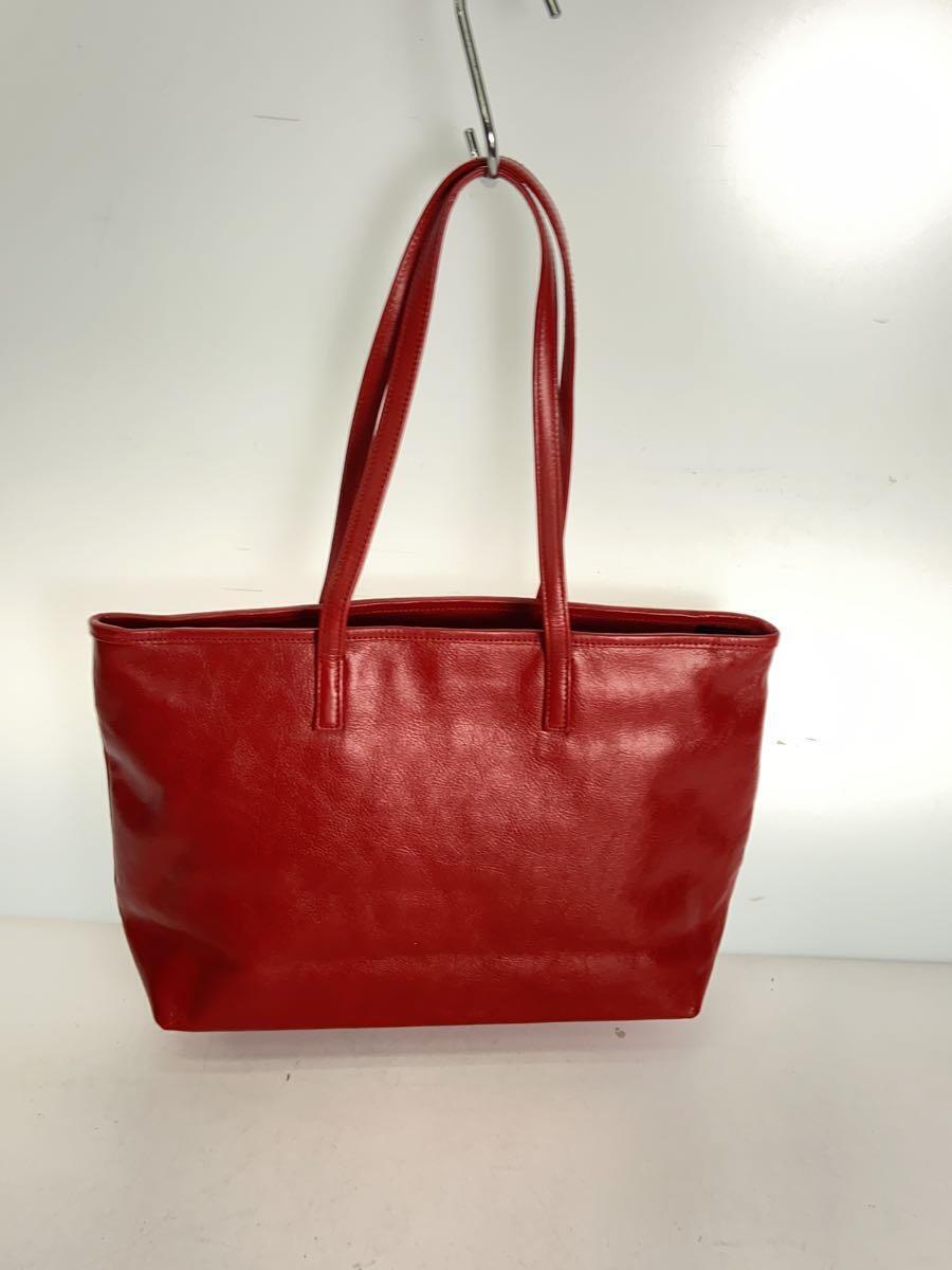 BUSINESS LEATHER FACTORY◆トートバッグ/レザー/RED_画像3