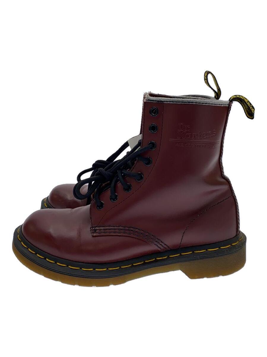 Dr.Martens◆レースアップブーツ/UK4/BRD/レザー/8ホール/履口ダメージ有//_画像1