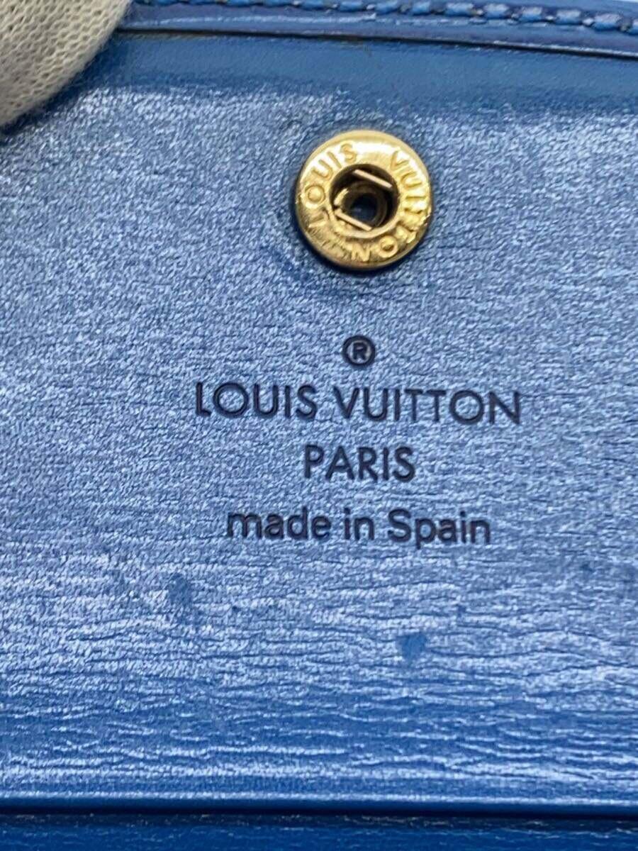 LOUIS VUITTON◆ポルト 12 カルトクレディ/3つ折り財布/レザー/BLU/レディース/M63475_画像3