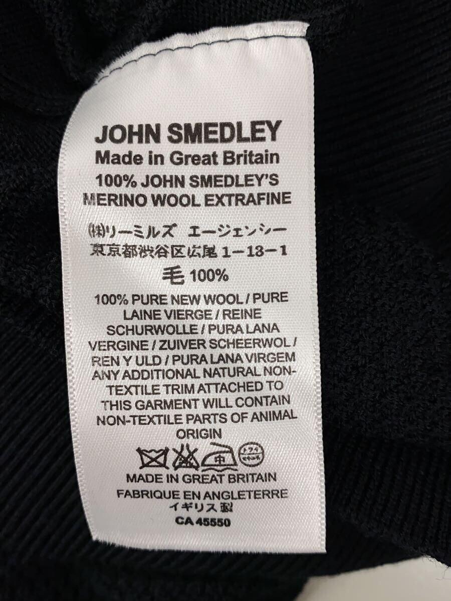 JOHN SMEDLEY◆ヘンリーネック ニット/S/ウール/BLK//_画像4