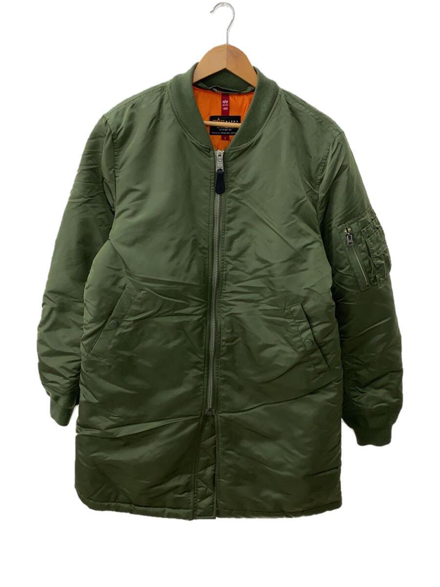 ALPHA INDUSTRIES◆ミリタリージャケット/ma-1/L/ナイロン/グリーン/無地/TA0144-203//_画像1