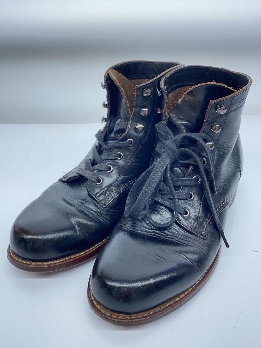 WOLVERINE◆レースアップブーツ/US7.5/BLK/レザー/W05300//_画像2