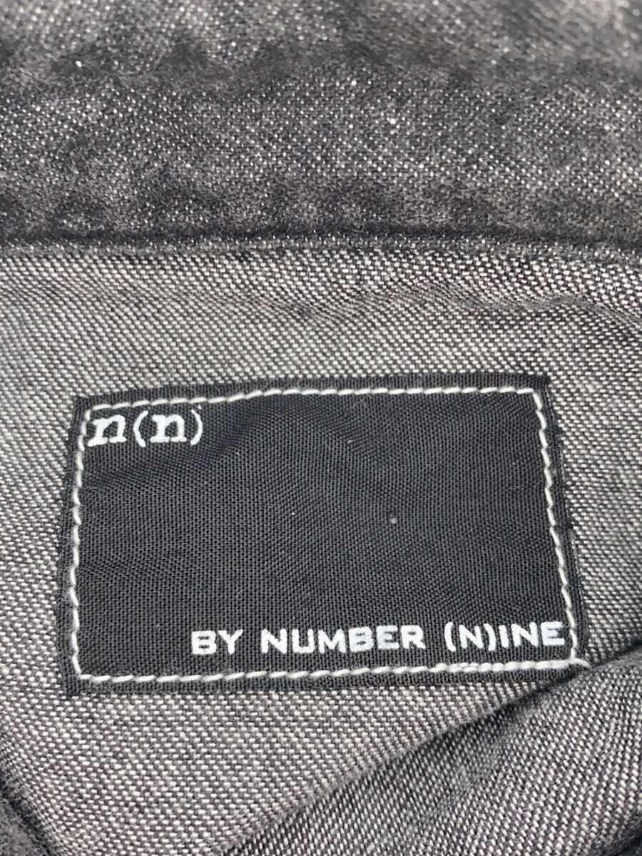 n(n) BY NUMBER (N)INE◆ペンキ加工ウエスタン長袖シャツ/3/コットン/BLK_画像3