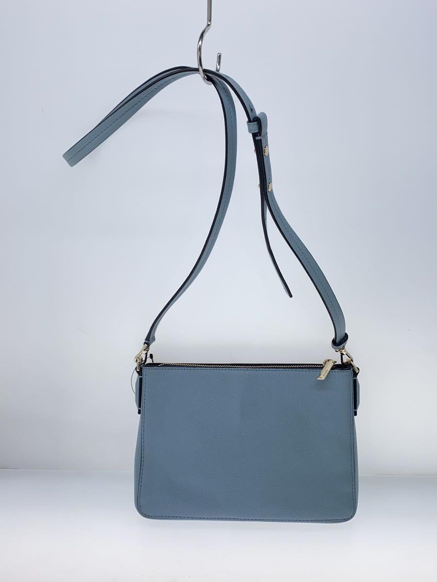 kate spade new york◆ショルダーバッグ/レザー/BLU/無地_画像3