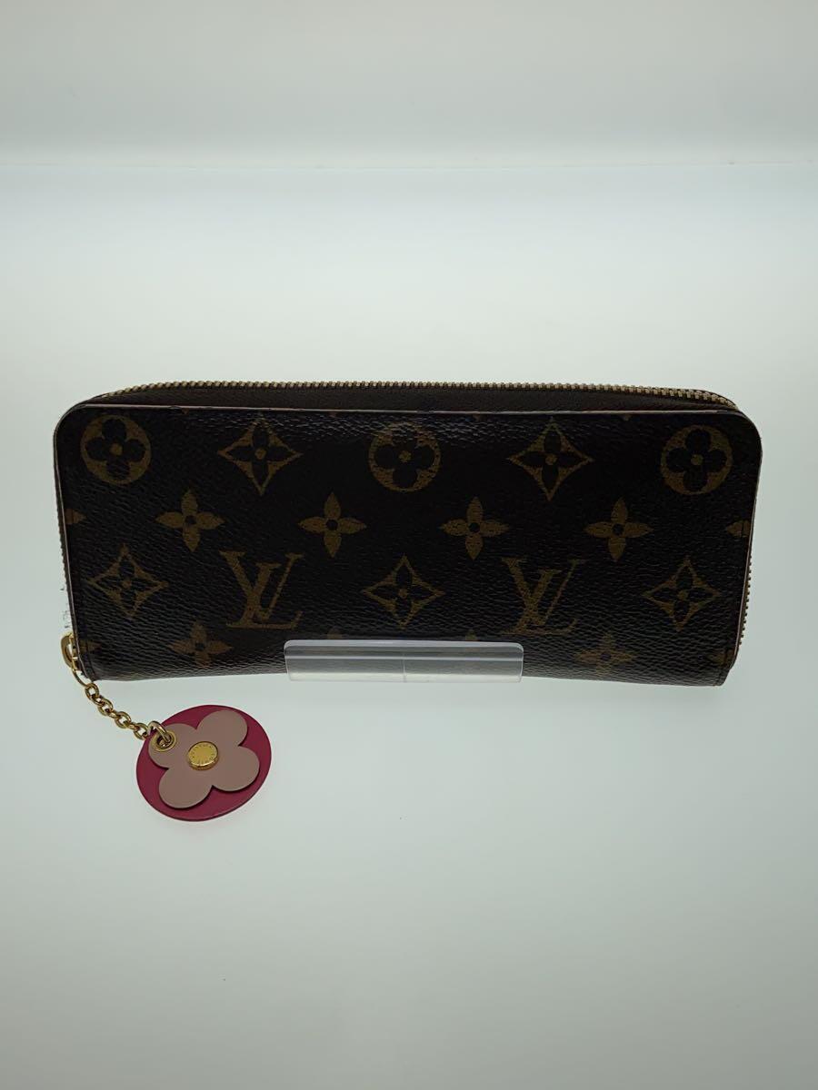 LOUIS VUITTON◆ポルト・フォイユ・クレマンス_モノグラム・キャンバス_フラワーチャーム/ホットピンク/モノグラム_画像1