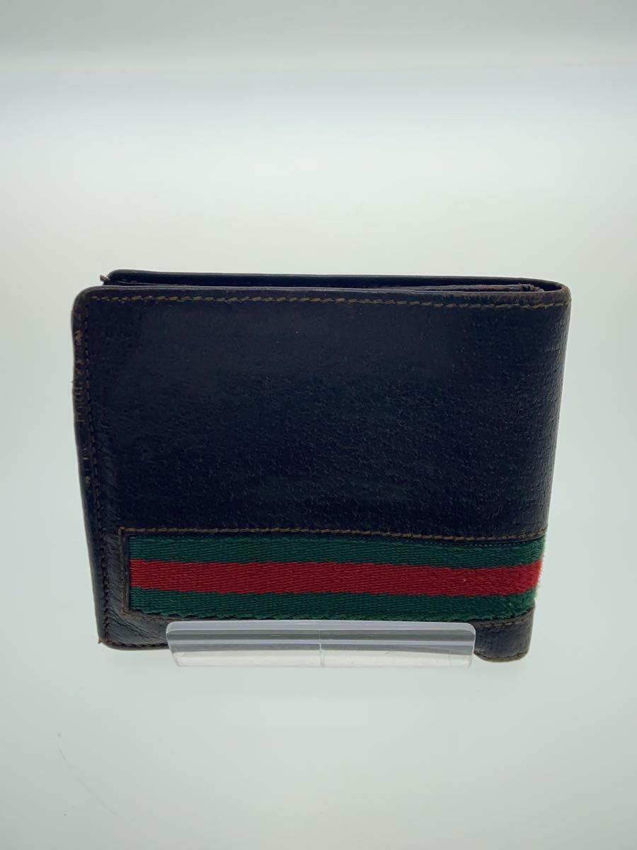 GUCCI◆グッチ/2つ折り財布/グッチシマ/シェリーライン/レザー/ブラウン/茶/メンズ_画像2