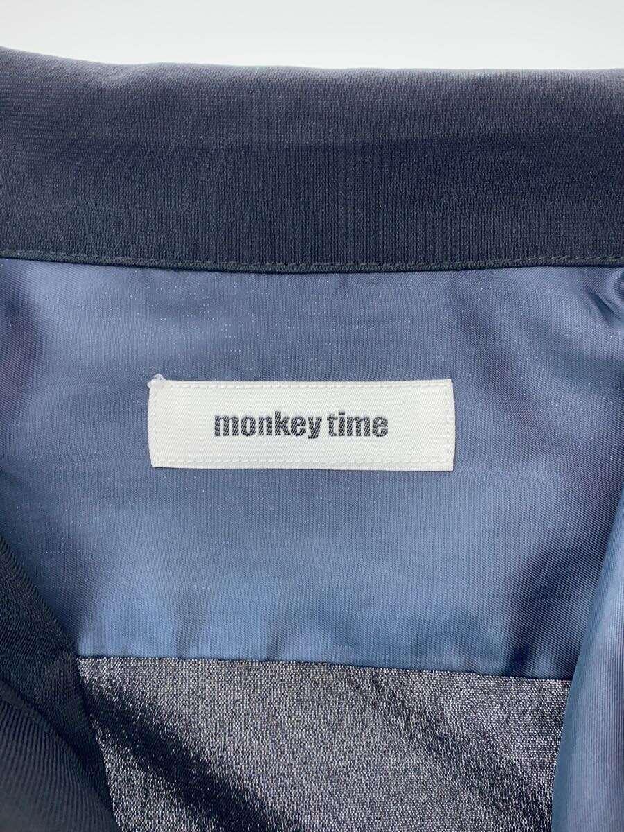 MONKEY TIME◆長袖シャツ/S/ポリエステル/BLK/8311-112-0315_画像3