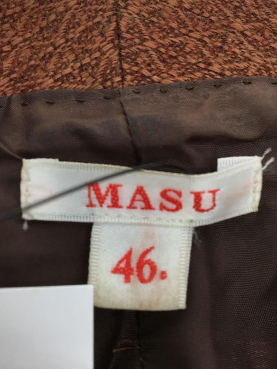 MASU◆21SS/SMOKING JACKETテーラードジャケット/46/ウール/ブラウン/MFSS-JK0221_画像3