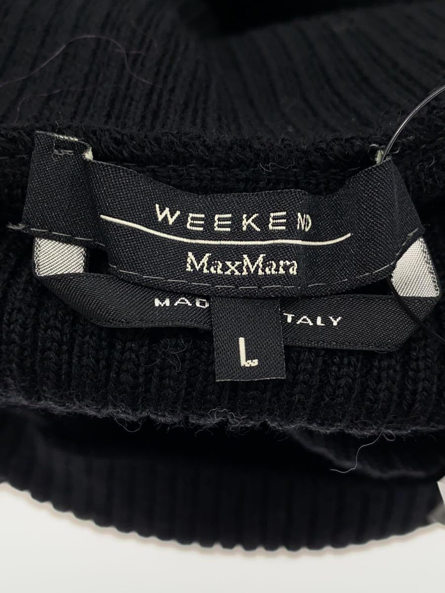 MAX MARA WEEK END LINE◆セーター(厚手)/L/ウール/BLK/無地/1604083_画像3