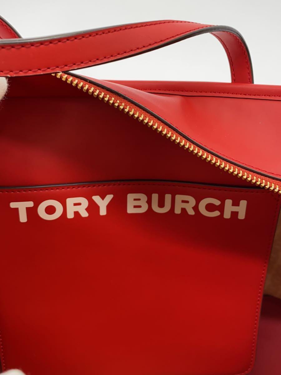 TORY BURCH◆トートバッグ/-/RED/総柄/10011011_画像5