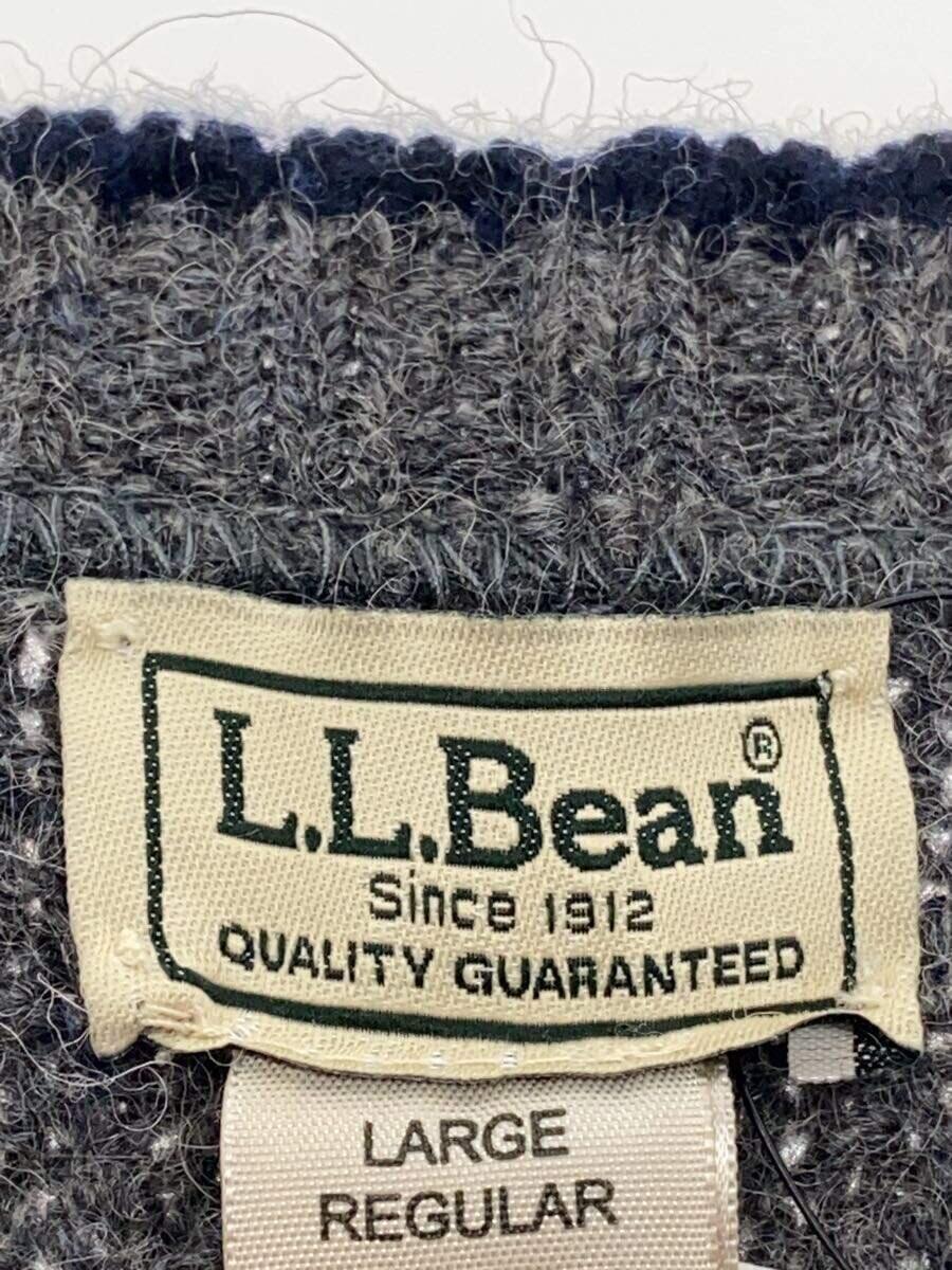 L.L.Bean◆セーター(厚手)/L/ウール/GRY/USA製/Vネック_画像3