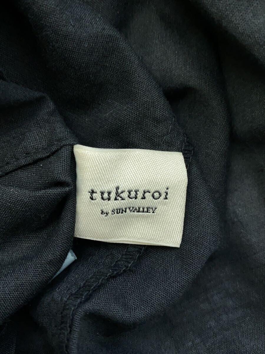 tukuroi by SUNVALLEY◆半袖ワンピース/M/コットン/BLK_画像3